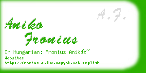 aniko fronius business card